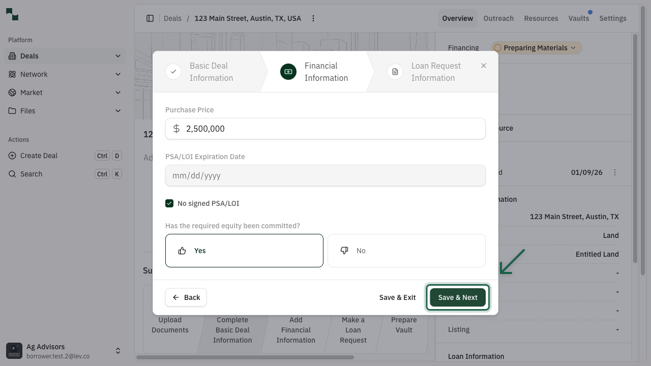 Financial Information form