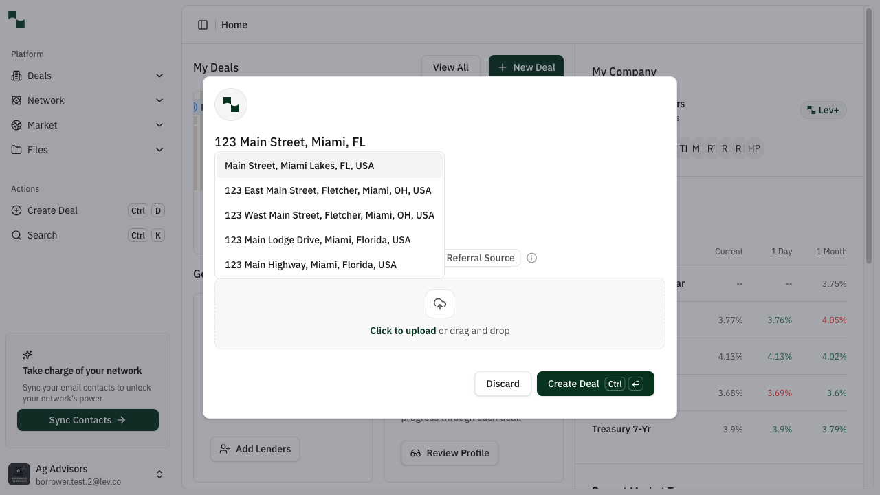 Address suggestions dropdown